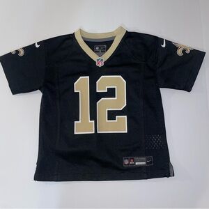 Nike Football Kids Saints Football Jersey Olave 12 Black Gold Size Small